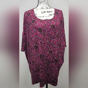 LuLaRoe Women's Irma Floral High Low Short Sleeve Tunic Size XL NWT